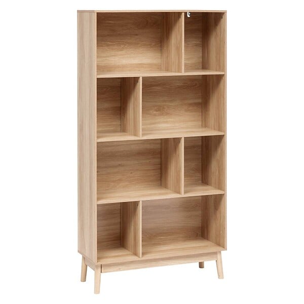 5 FIVE SIMPLY SMART - Bibliothèque Abana bois clair - large