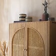 ATMOSPHERA - Armoire 2 portes "Tiria" en placage frêne 92x40cm - vignette