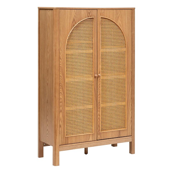 ATMOSPHERA - Armoire 2 portes "Tiria" en placage frêne 92x40cm - large