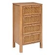 ATMOSPHERA - Chiffonier "Tiria" en placage frêne 4 tiroirs 55x38cm - vignette