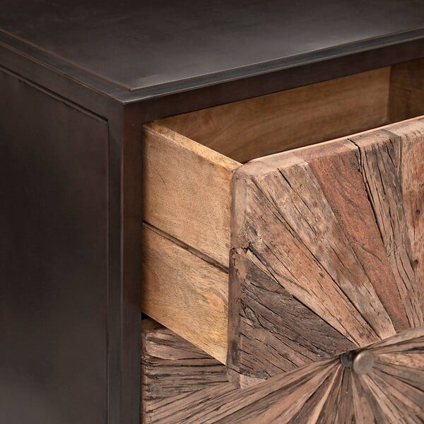 ATMOSPHERA - Chiffonnier "Origins" bois recyclé 3 tiroirs - large