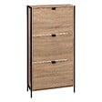 5 FIVE SIMPLY SMART - Meuble range-chaussures 3 tiroirs "Aliaj" effet chêne naturel - vignette