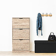 5 FIVE SIMPLY SMART - Meuble range-chaussures 3 tiroirs effet chêne naturel - vignette