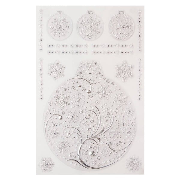 FEERIC LIGHTS & CHRISTMAS - Sticker métal argent 30X45 - large