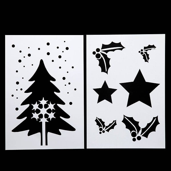 FEERIC LIGHTS & CHRISTMAS - Lot de 2 pochoirs de noël 21X37 - large