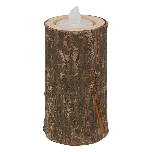 FEERIC LIGHTS & CHRISTMAS - Lot de 3 photophores H.5 - 7 - 11cm bois - large