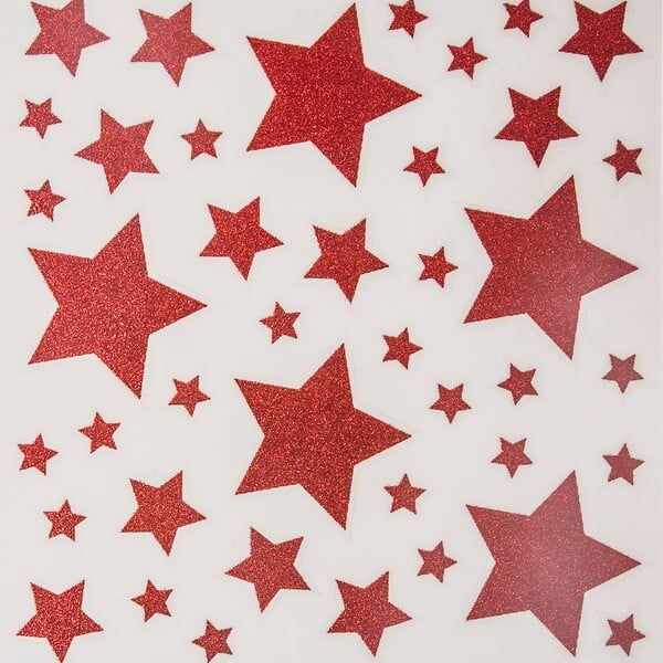 FEERIC LIGHTS & CHRISTMAS - Déco vitre pailleté étoile 30X32 - large
