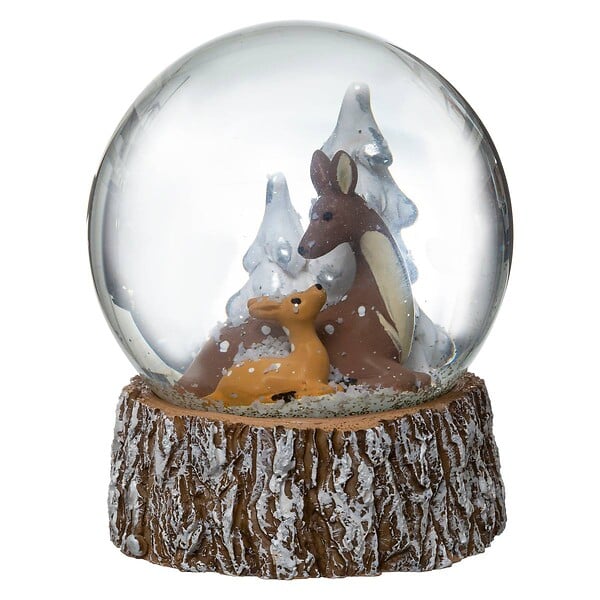 FEERIC LIGHTS & CHRISTMAS - Boule à neige biche et faon 80mm - large
