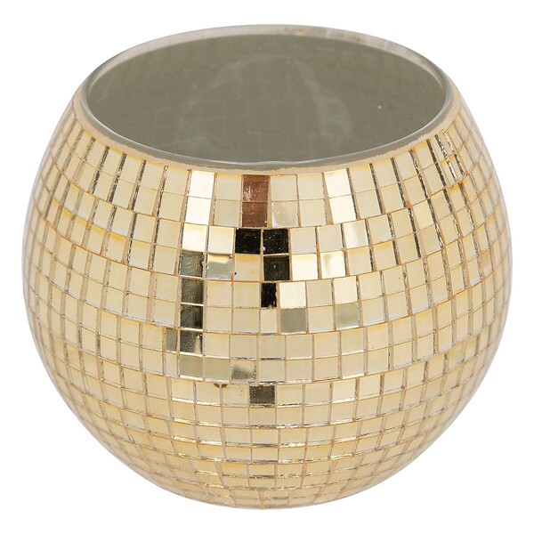 FEERIC LIGHTS & CHRISTMAS - Bougeoir Photophore Boule disco en Verre - large