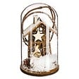 FEERIC LIGHTS & CHRISTMAS - Décoration sujet bois sous cloche H11 - vignette