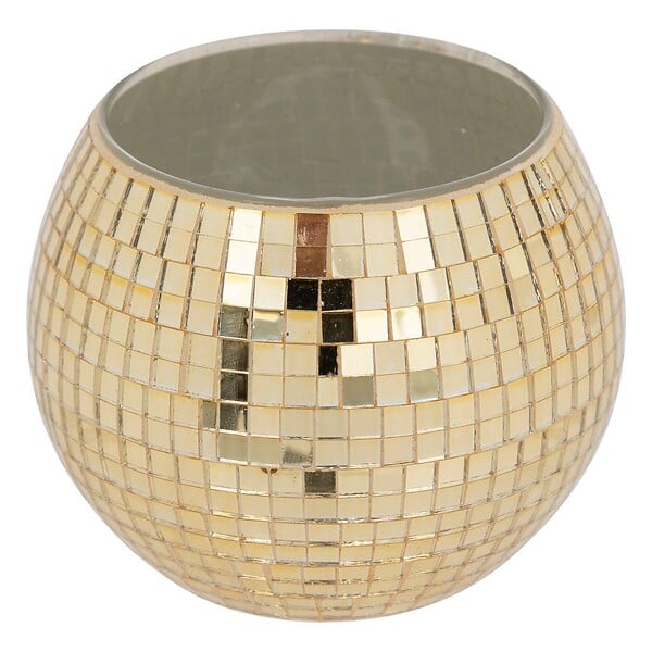 FEERIC LIGHTS & CHRISTMAS - Bougeoir Photophore Boule disco en Verre - large