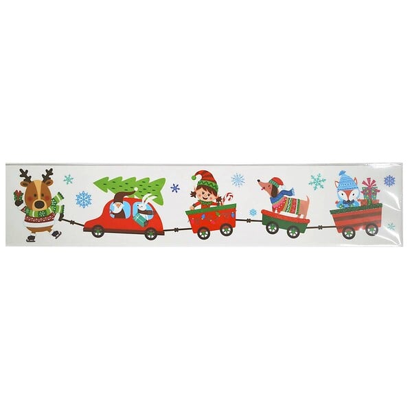 FEERIC LIGHTS & CHRISTMAS - Décovitre wagons 60x12cm, 4 assortiments - large