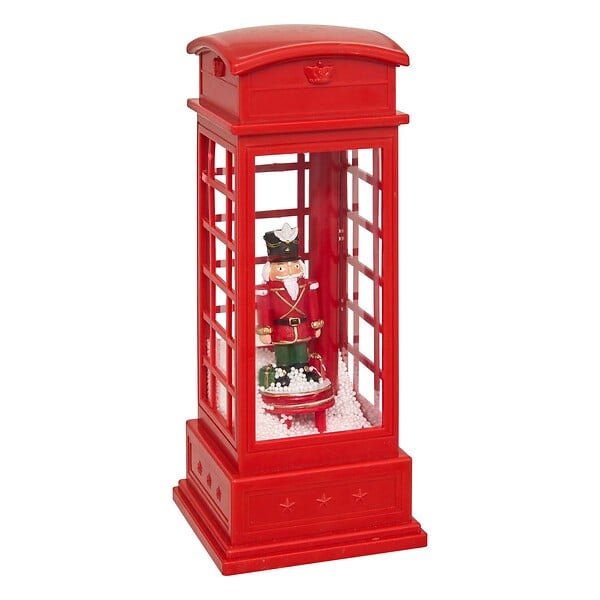 FEERIC LIGHTS & CHRISTMAS - Déco lumineuse Cabine téléphonique 2 LED Blanc Froid H 25 cm - large