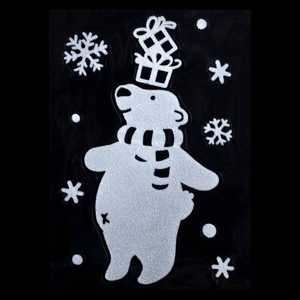 FEERIC LIGHTS & CHRISTMAS - Stickers Floquée Personnalisé  28 x 40 cm - large