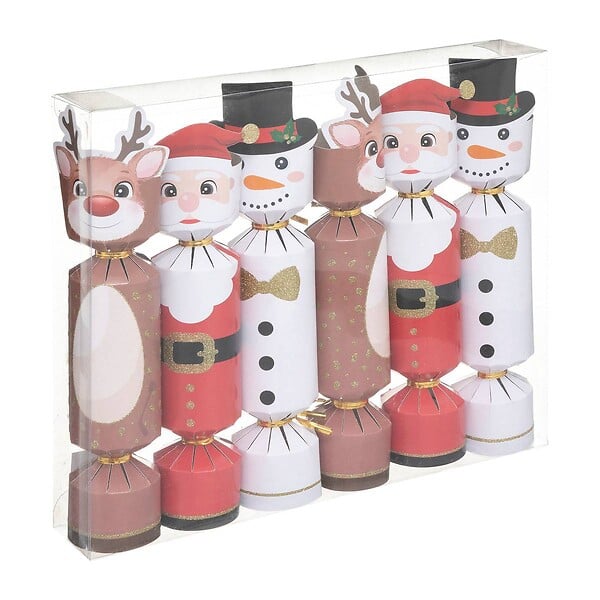 FEERIC LIGHTS & CHRISTMAS - Crackers Père Noël Boule de Noël Renne x 6 - large