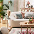 ATMOSPHERA - Table d’appoint "Alix" ivoire 50x38x38cm - vignette