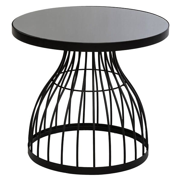 ATMOSPHERA - Table d'appoint "Kushi" noir D55cm - large