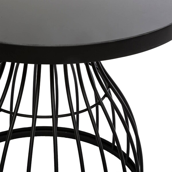 ATMOSPHERA - Table d'appoint "Kushi" noir D55cm - large