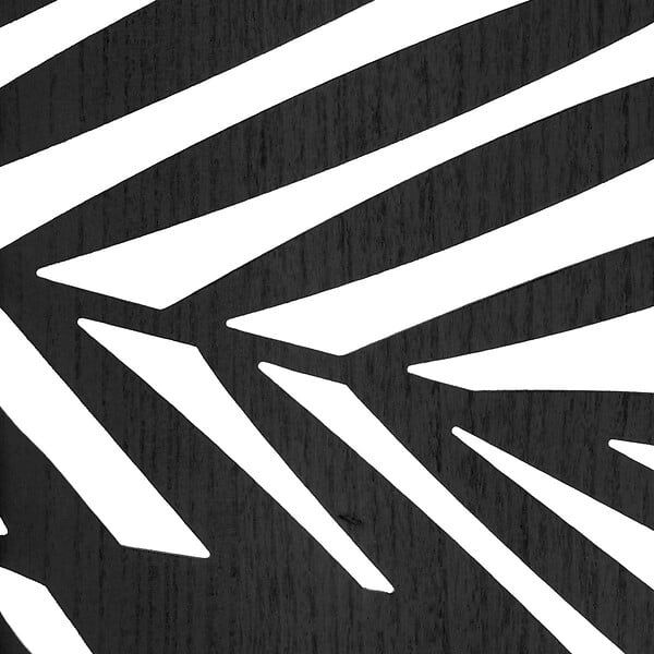 ATMOSPHERA - Paravent "Akira" feuille bois noir H170cm - large