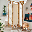 ATMOSPHERA - Paravent "Kalel" bambou blanc 170x135,5x3cm - vignette