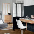 ATMOSPHERA - Paravent "Atelier" métal et verre H170cm - vignette