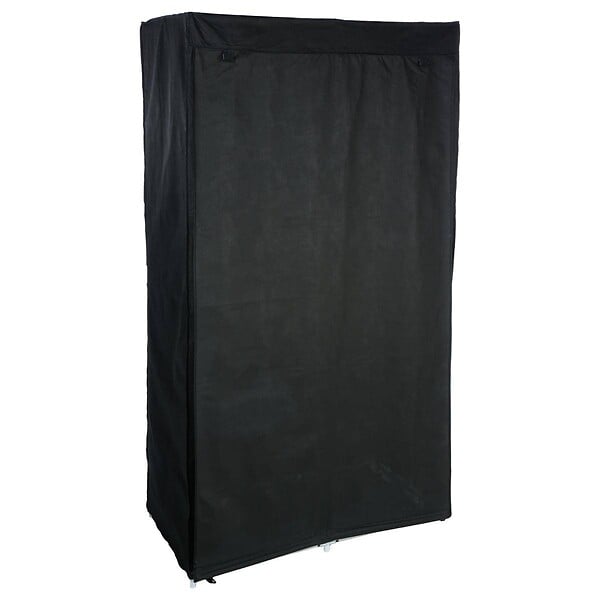 5 FIVE SIMPLY SMART - Armoire penderie modulable tissu noir - large