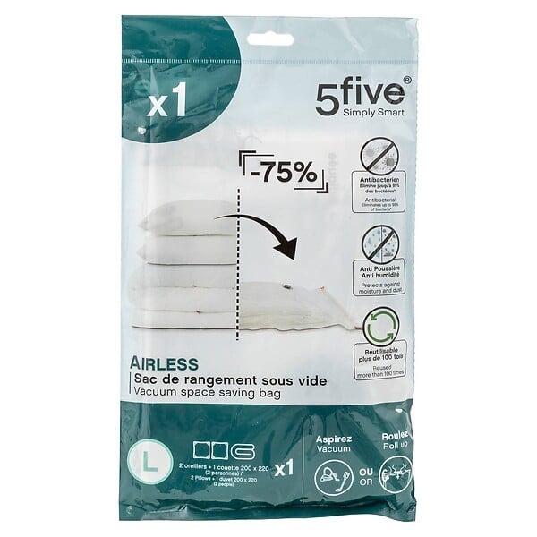 5 FIVE SIMPLY SMART - Sac compresseur 120x70cm "Air-Flat" - large