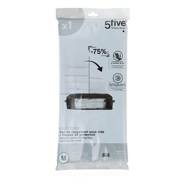 5 FIVE SIMPLY SMART - Housse rangement sous vide 60x45x15cm "Air-Store" - large