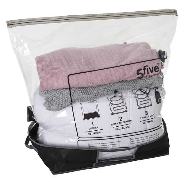 5 FIVE SIMPLY SMART - Housse rangement sous vide 60x45x15cm "Air-Store" - large