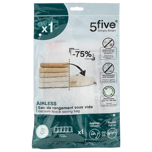 5 FIVE SIMPLY SMART - Sac compresseur 60x50cm "Air-Flat" - large