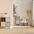 5 FIVE SIMPLY SMART - Etagère 2 cases 1 porte Mix'N'Match bois et motif rayé - vignette