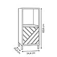 5 FIVE SIMPLY SMART - Etagère 2 cases 1 porte Mix'N'Match bois et motif rayé - vignette