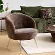 ATMOSPHERA - Fauteuil Tildae en Tissu Moccha L69xl63xH71 cm - vignette
