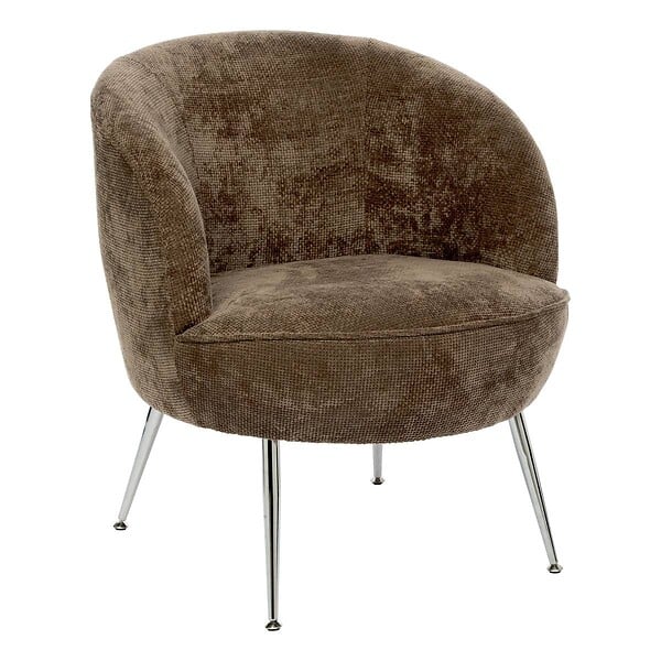 ATMOSPHERA - Fauteuil Tildae en Tissu Moccha L69xl63xH71 cm - large