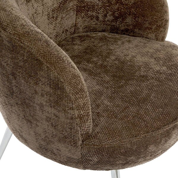 ATMOSPHERA - Fauteuil Tildae en Tissu Moccha L69xl63xH71 cm - large