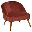 ATMOSPHERA - Fauteuil "Naova" velours rose terracotta - vignette