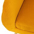 ATMOSPHERA - Fauteuil "Solaro" velours plissé jaune moutarde - vignette
