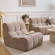ATMOSPHERA - Fauteuil Miroa 92x82x68 cm en Tissu Beige - vignette