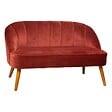 ATMOSPHERA - Banquette velours "Naova" 2 places,rose terracota - vignette