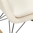 ATMOSPHERA - Rocking-chair "Olmeto" en bouclette H83cm blanc - vignette