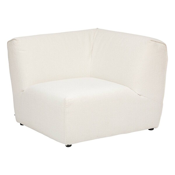 ATMOSPHERA - Module d'angle "Kiona" en bouclette 99x99cm blanc - large