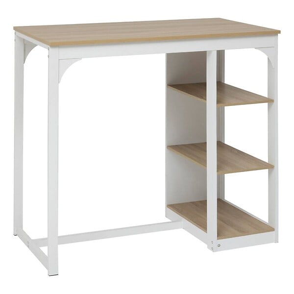 5 FIVE SIMPLY SMART - Table de bar 2 places Eat up blanc et bois - large