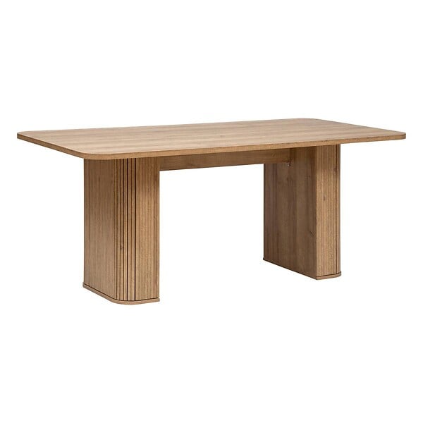 ATMOSPHERA - Table à manger "Colva" en placage effet bois L180cm - large