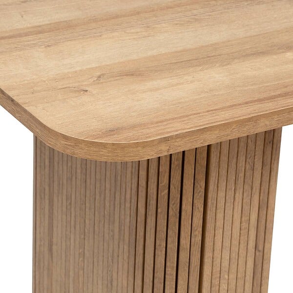 ATMOSPHERA - Table à manger "Colva" en placage effet bois L180cm - large