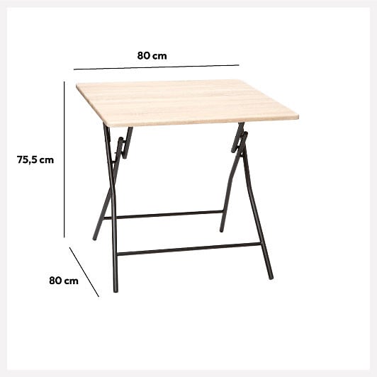 5 FIVE SIMPLY SMART - Table pliante 4 places effet bois - large