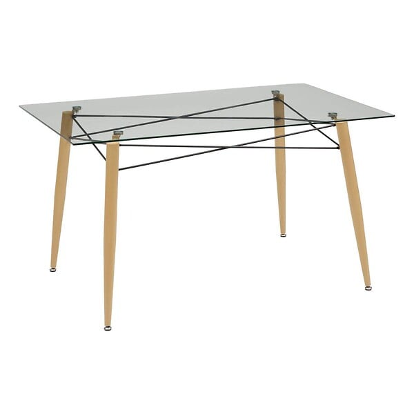 ATMOSPHERA - Table à manger en verre trempé 6 places Jindo 140x80x77cm - large