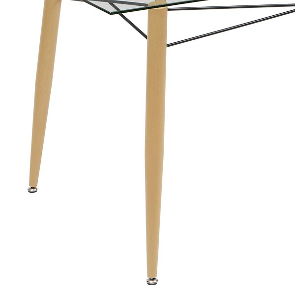 ATMOSPHERA - Table à manger en verre trempé 6 places Jindo 140x80x77cm - large
