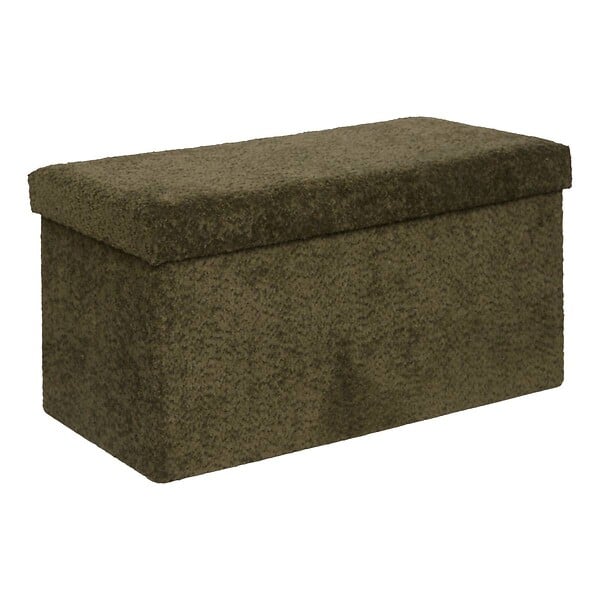 ATMOSPHERA - Pouf Pliable Coffre Soana Kaki 76x38cm - large
