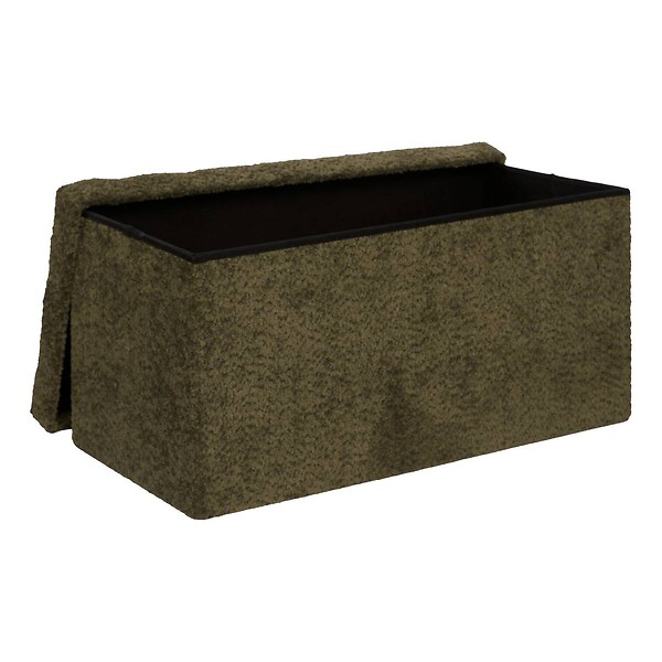 ATMOSPHERA - Pouf Pliable Coffre Soana Kaki 76x38cm - large