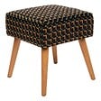 ATMOSPHERA - Tabouret Chiara noir tissu chenille - vignette